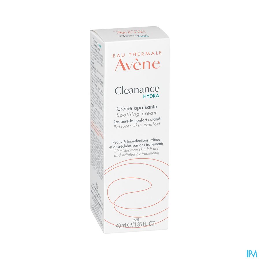 Eau Thermale Avène CLEANANCE HYDRA Crème apaisante - Restaure le confort cutané  - Peaux à imperfections irritées et desséchées par des traitements