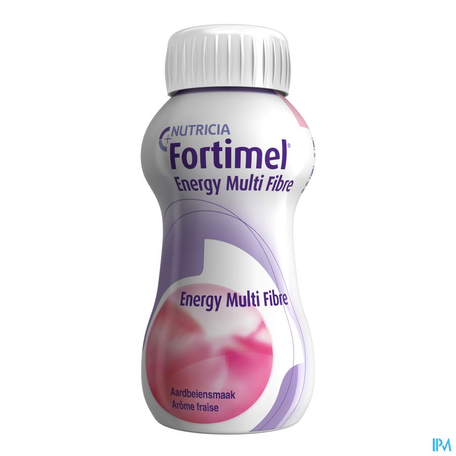 Fortimel Energy Multifibre Goût Fraise Bouteilles 4x200ml