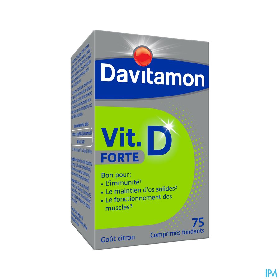 Davitamon® Vitamine D Forte Comprimé Fondant Goût Citron: Immunité, Os, Muscles