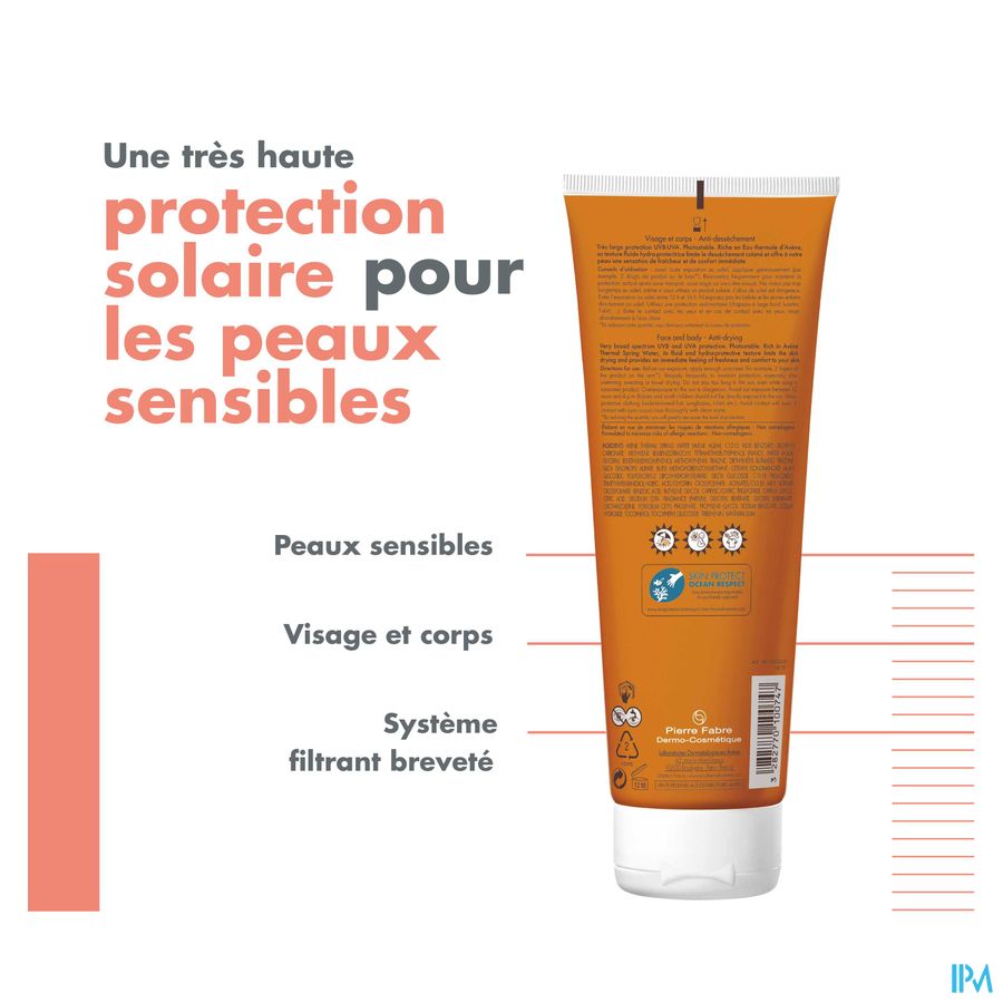 Eau Thermale Avène - Lait SPF50+ Soins solaires ORANGE