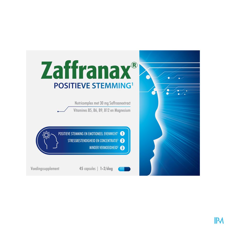 Zaffranax® Humeur Positive 45 Gélules - Émotionnel (1), stress (2), fatigue (3)