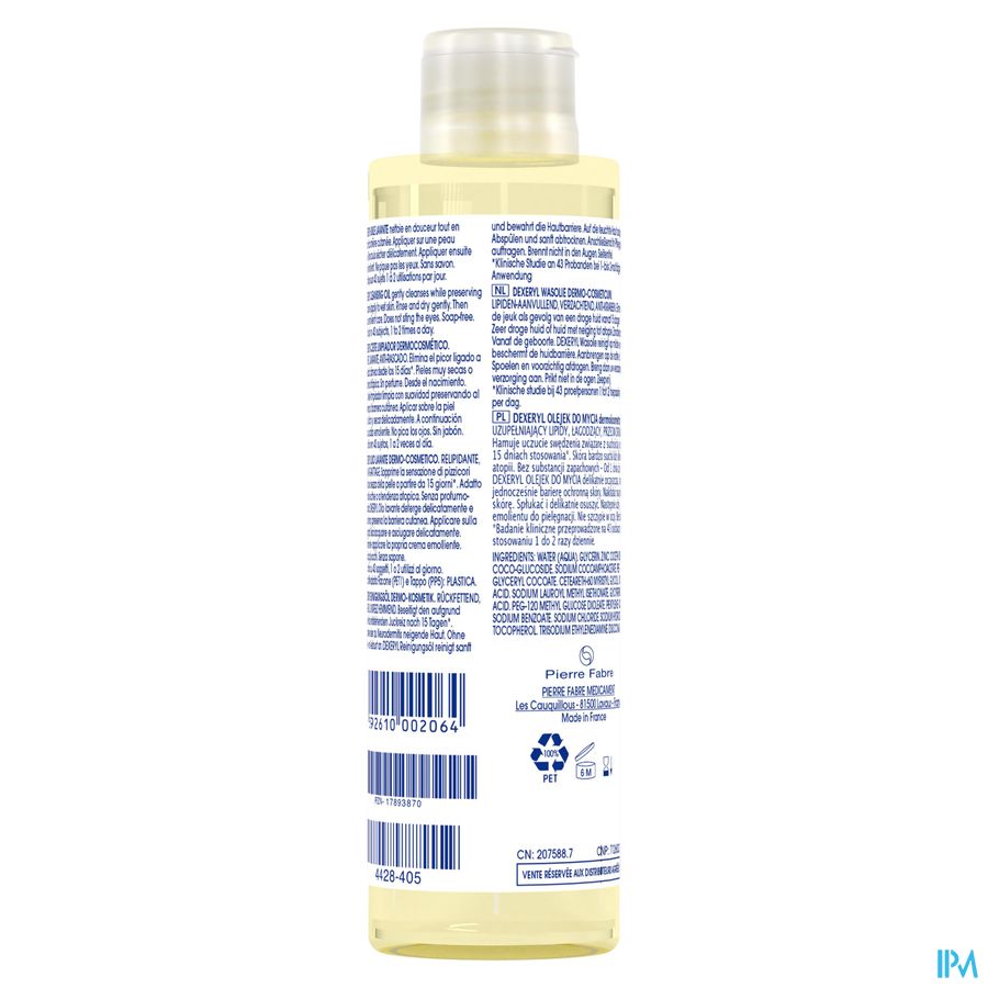 DEXERYL HUILE LAVANTE 200ML Hygiène peau sèche et à tendance atopique