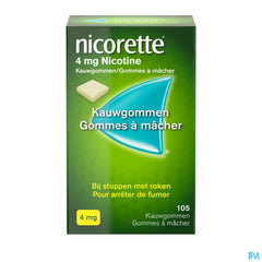 Nicorette® Classic Gomme à Mâcher — pour arrêter de fumer — 105 pièces, 4 mg de nicotine