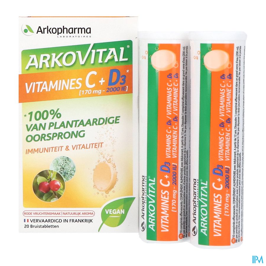 Arkovital Acerola 1000 Vit C + D3 Eff. Comp 20