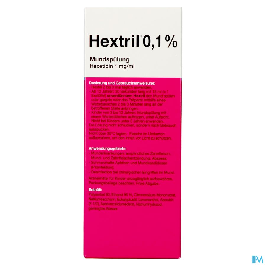 Hextril 0,1% Sol Bain Bouche 400ml
