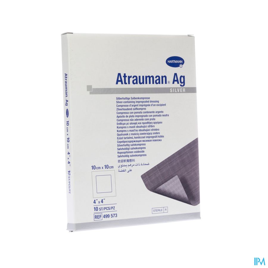 Atrauman Ag 10x10cm St. 10 P/s