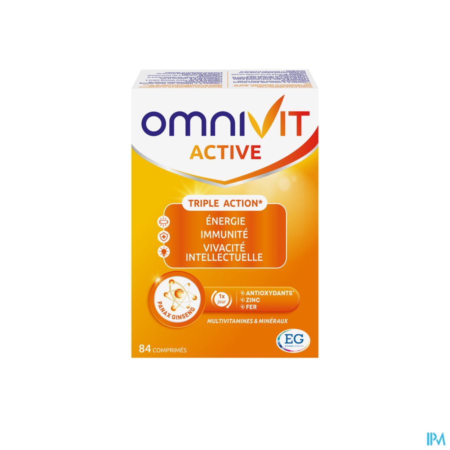 Omnivit Active 84cp - Vitamine Immunité Energie
