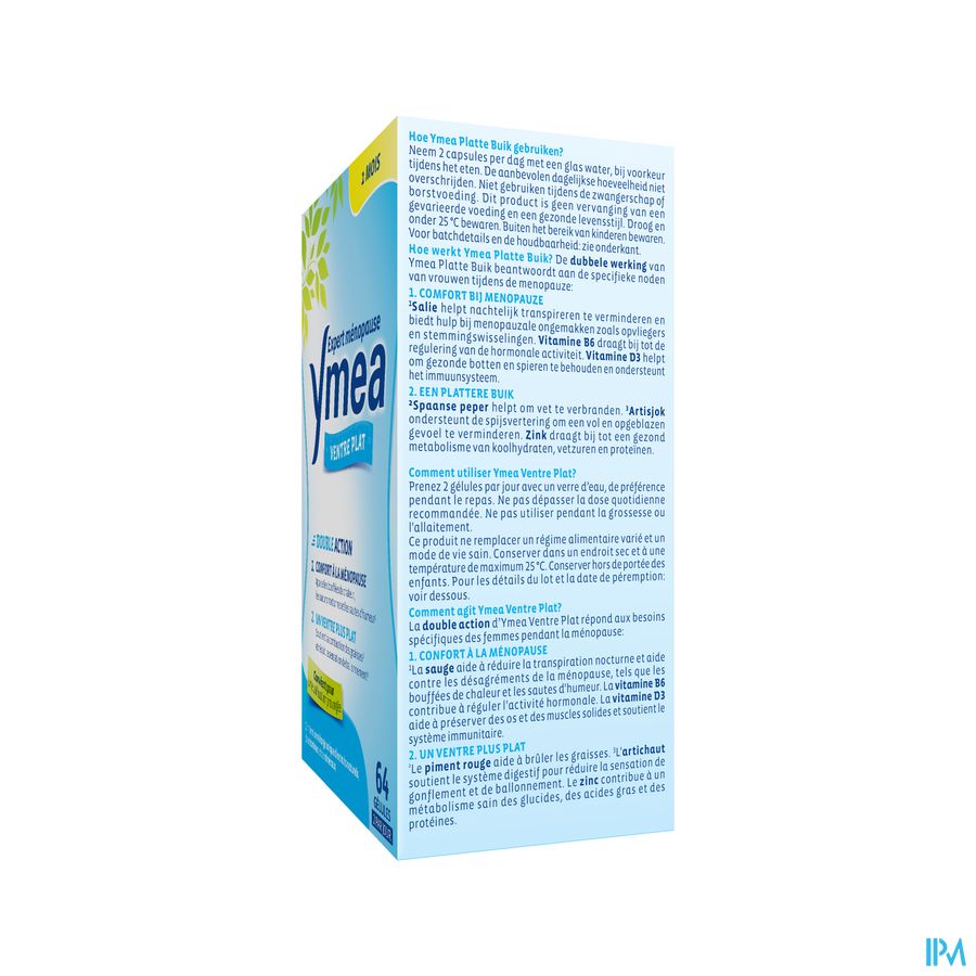 Ymea® Ventre Plat 64 P. - Ménopause - Contre Bouffées De Chaleur & Ballonnements