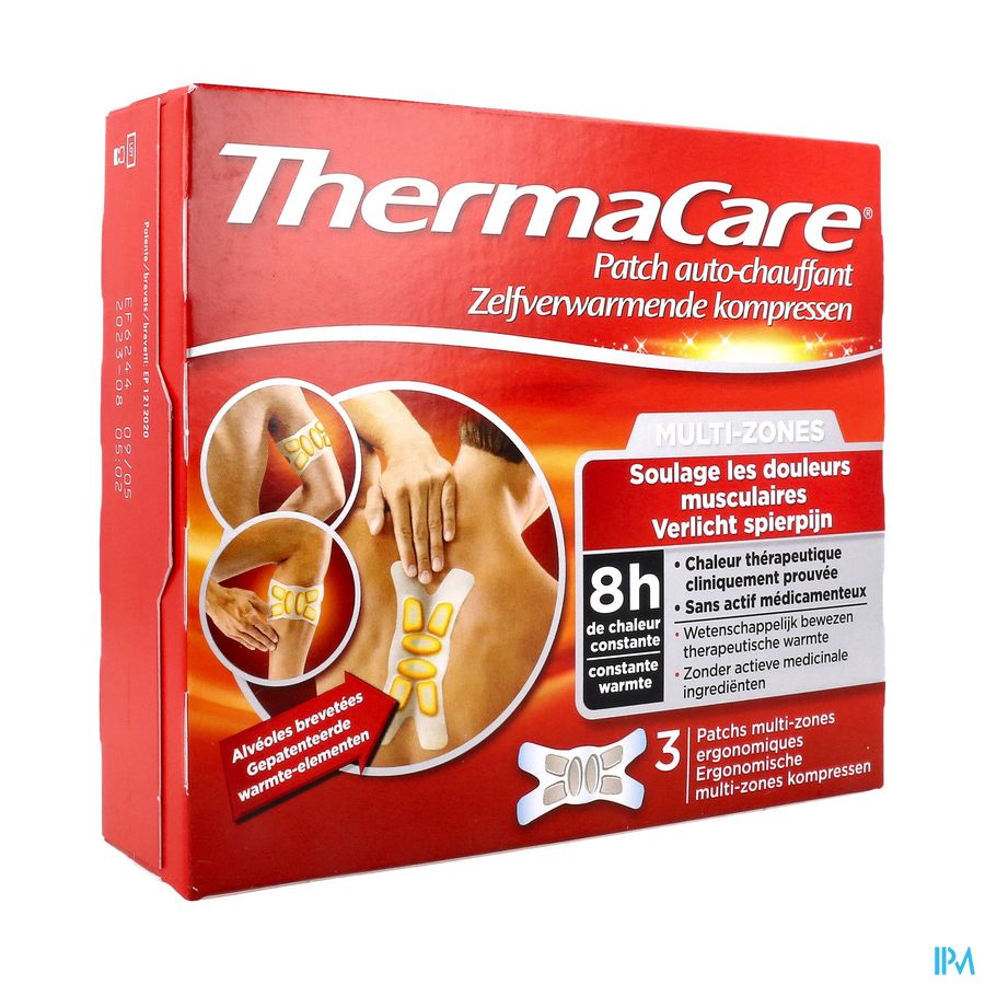 Thermacare Patch Auto-chauffant Multizone 3 pièces - douleur musculaire