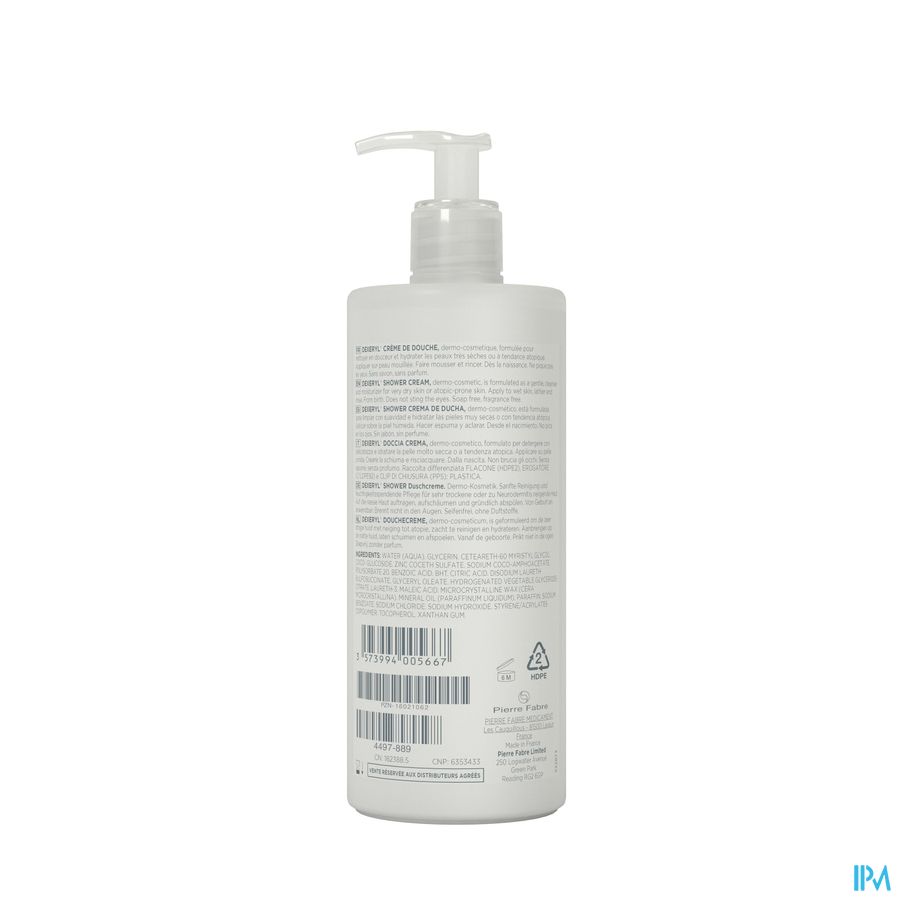 DEXERYL SHOWER Crème de douche 500 ML Hygiène peau sèche et à tendance atopique