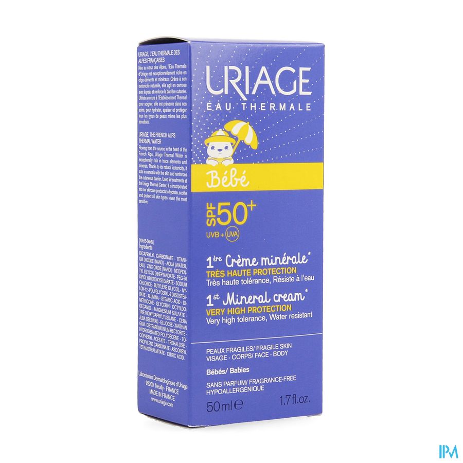 Uriage 1ere Creme Minerale Ip50+ 50ml