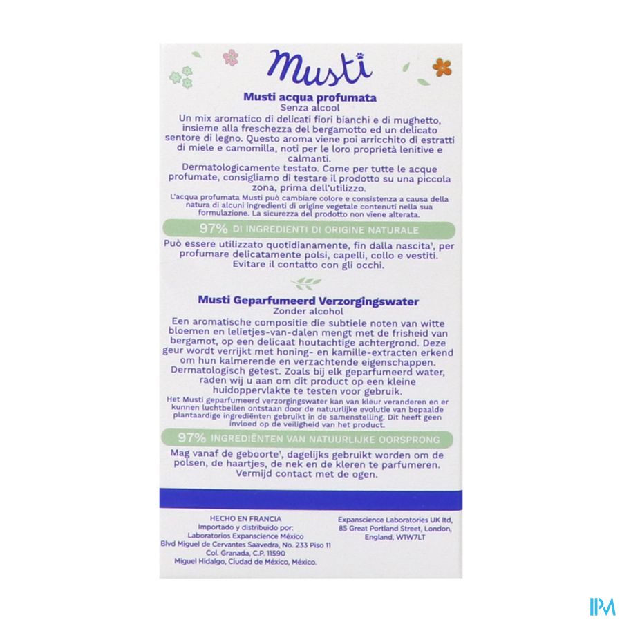 Mustela eau de soin parfumée musti 50 ml