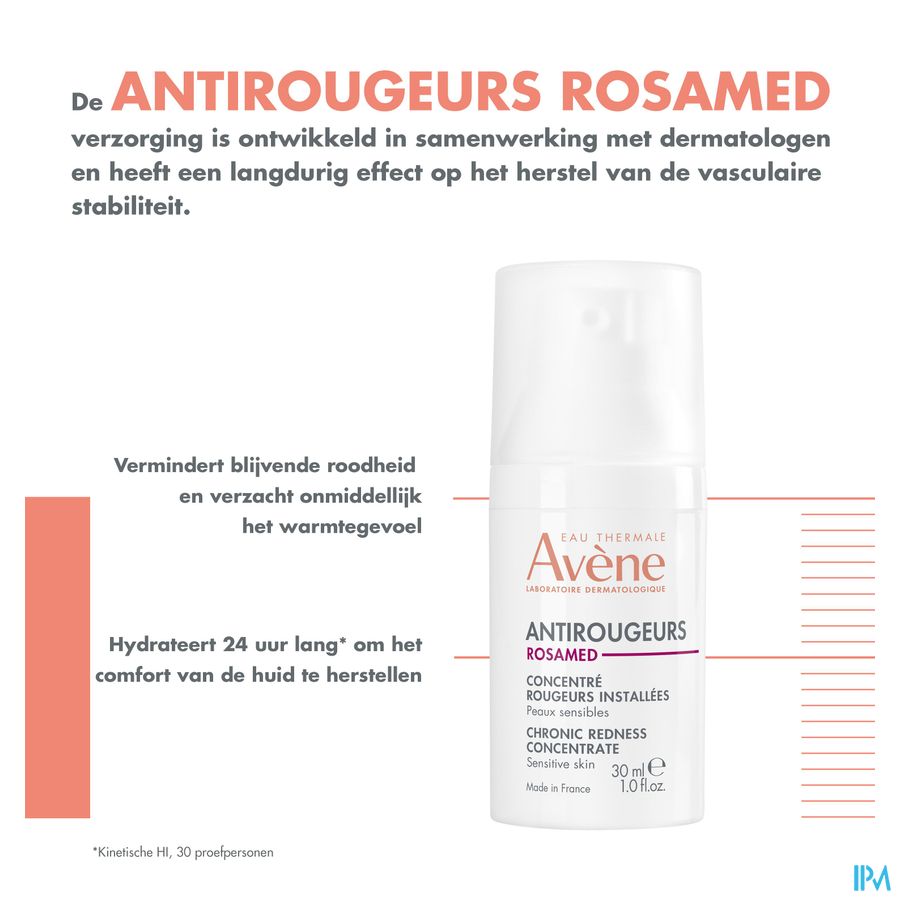 Eau Thermale Avène Concentré rougeurs installées peaux sensibles Antirougeurs Rosamed