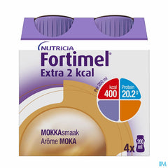 Fortimel Extra 2kcal Goût Mokka Bouteilles 4x200ml