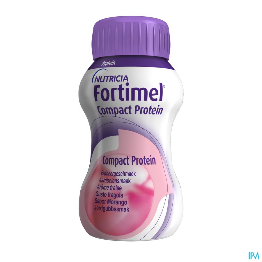 Fortimel Compact Protein Goût Fraise Bouteilles 4x125ml