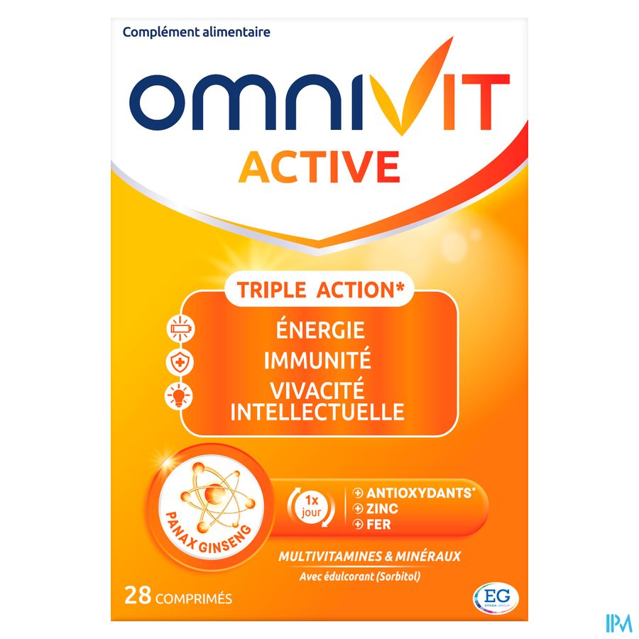 Omnivit Active 28cp - Vitamine Immunité Energie