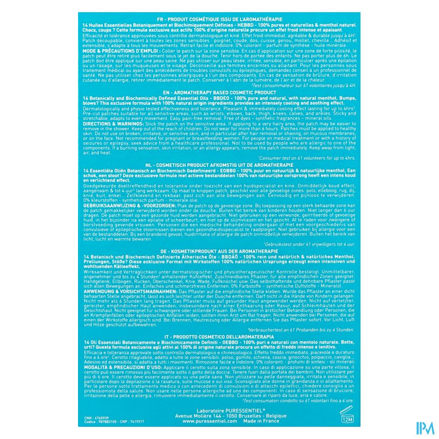 Puressentiel Articulation Cryo Pure Patch Froid 3