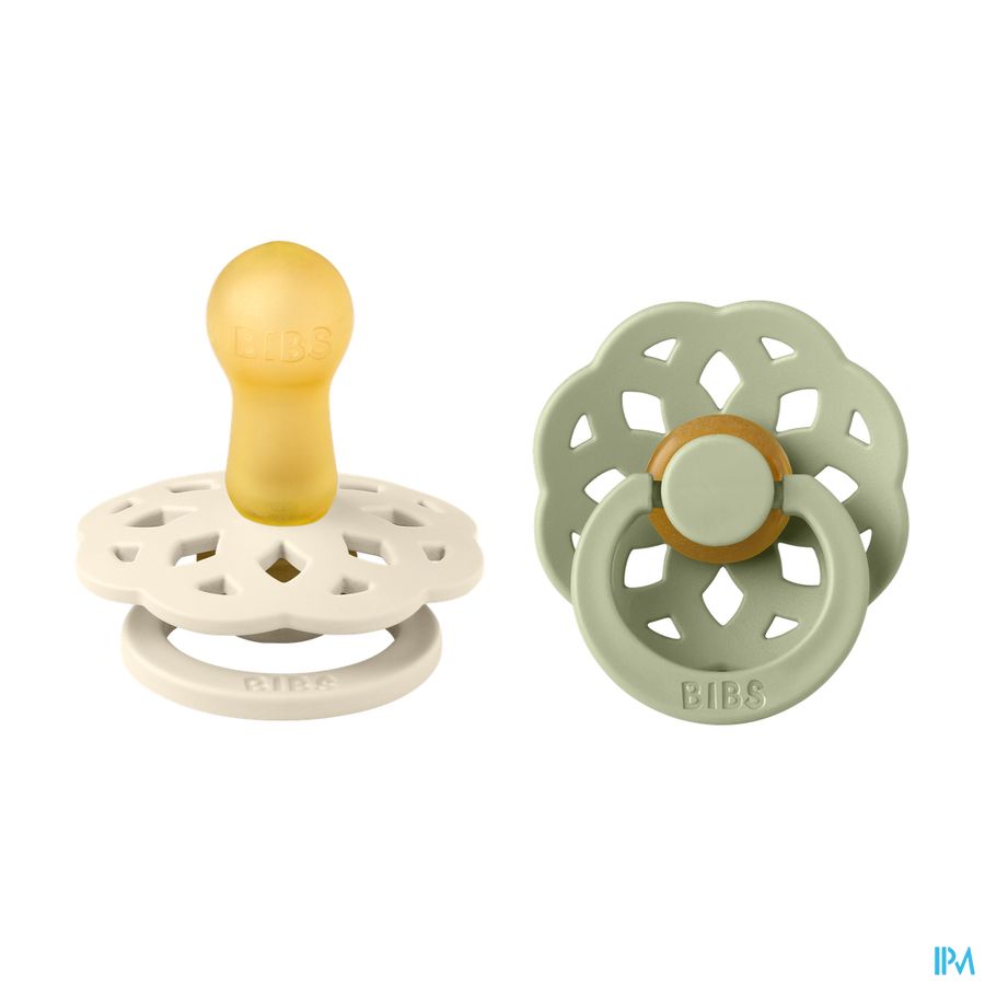 Bibs 2 Sucette Boheme Duo Sage/ivory 2