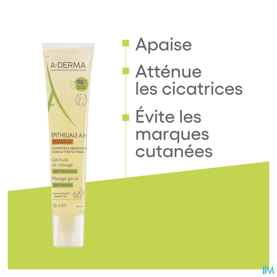 A-DERMA - EPITHELIALE A.H MASSAGE GEL-HUILE DE MASSAGE ANTI-MARQUES - Cicatrices et vergetures