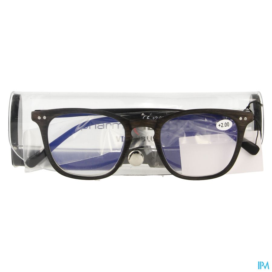 Pharmaglasses Visionblue Pc02 Lun.lect.+2.00 Brown