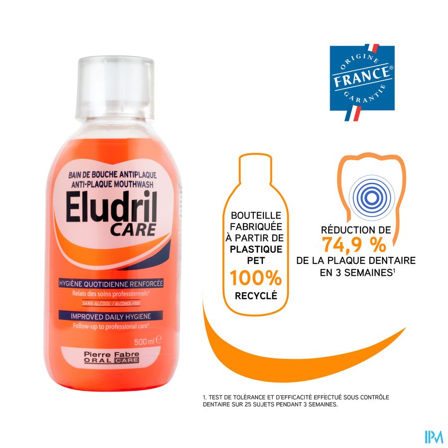 Eludril Care - bain de bouche quotidien Antiplaque
