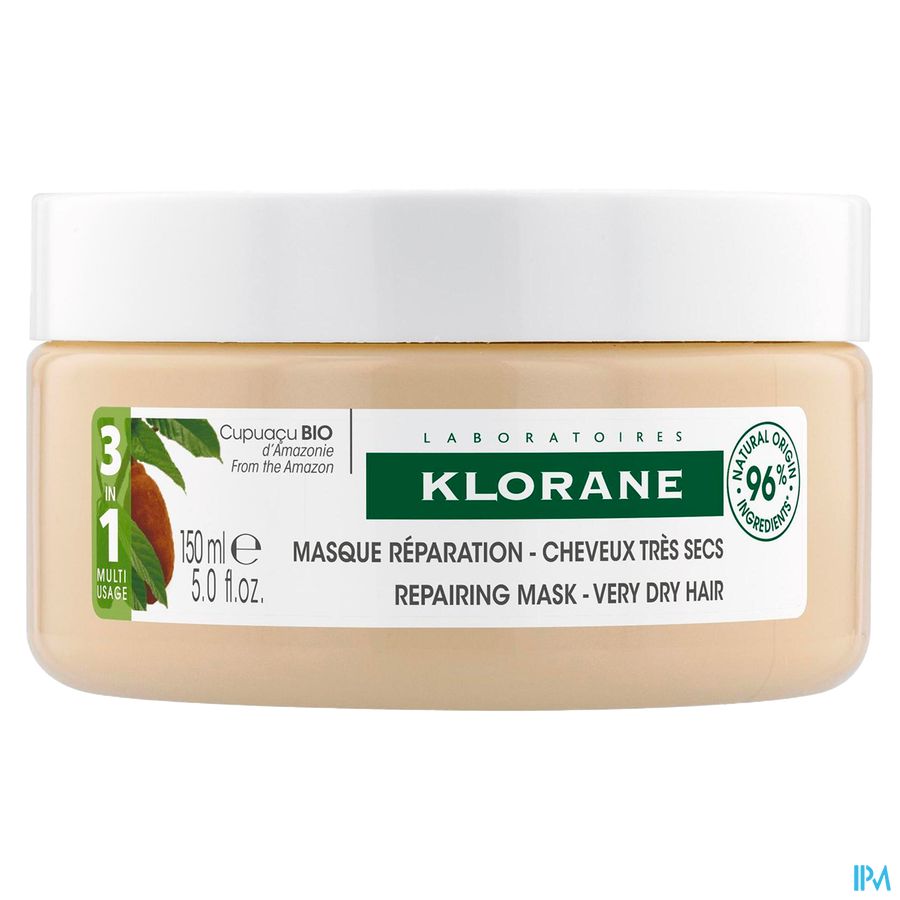 Klorane - Masque Réparation 3 en 1 au Cupuaçu BIO - Cheveux très secs
