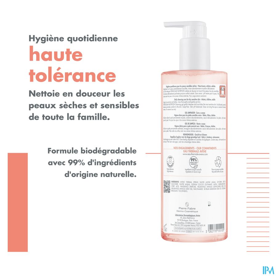 Eau Thermale Avène Xeracalm Nutrition Gel nettoyant
