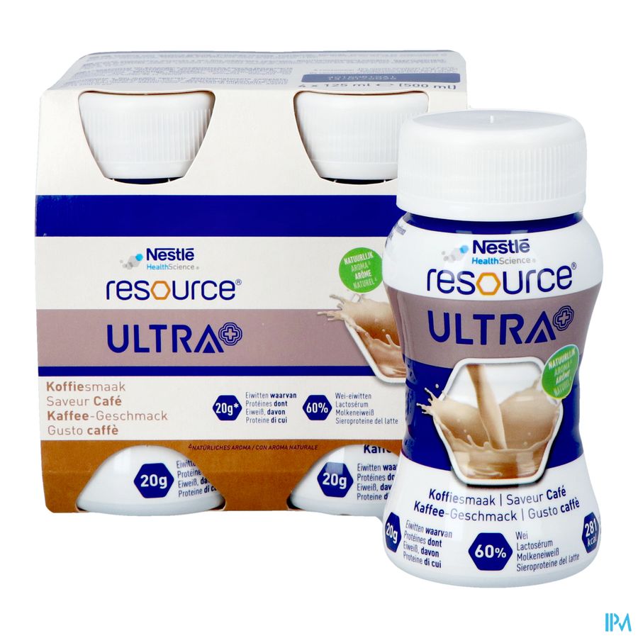 Resource Ultra+ Saveur Cafe 4x125ml Nf
