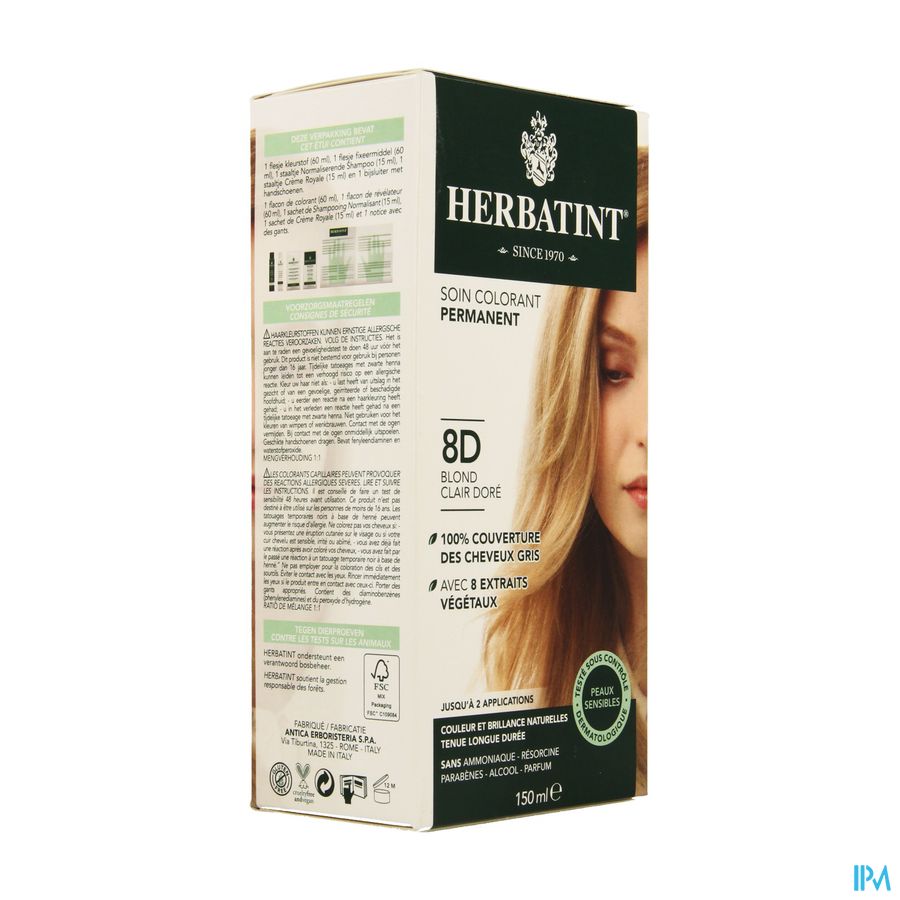 Herbatint Blond Clair Dore 8d 150ml