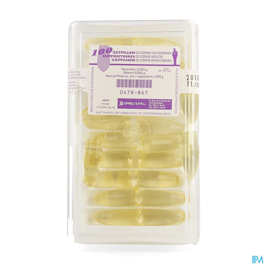 Glycerine Sopreli Supp Ad 100