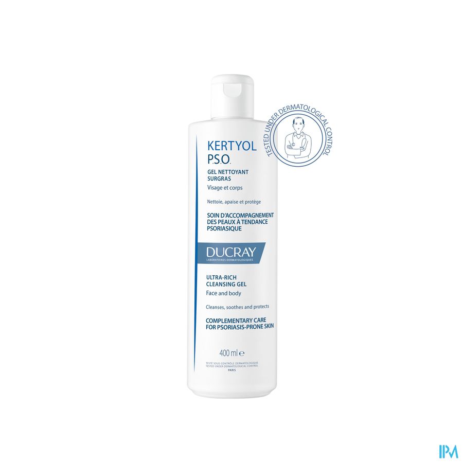 Ducray KERTYOL PSO Gel Nettoyant - Soin d'accompagnement des peaux à tendances psoriasique