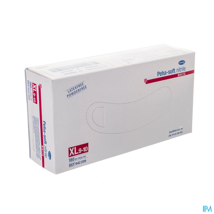 Peha Soft Gants Nitrile Blanc Xl 180 9422096
