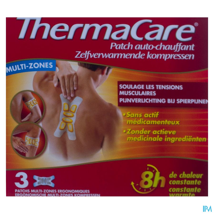 Thermacare Patch Auto-chauffant Multizone 3 pièces - douleur musculaire