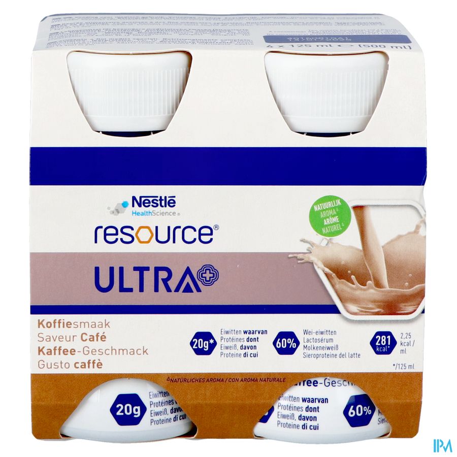 Resource Ultra+ Saveur Cafe 4x125ml Nf