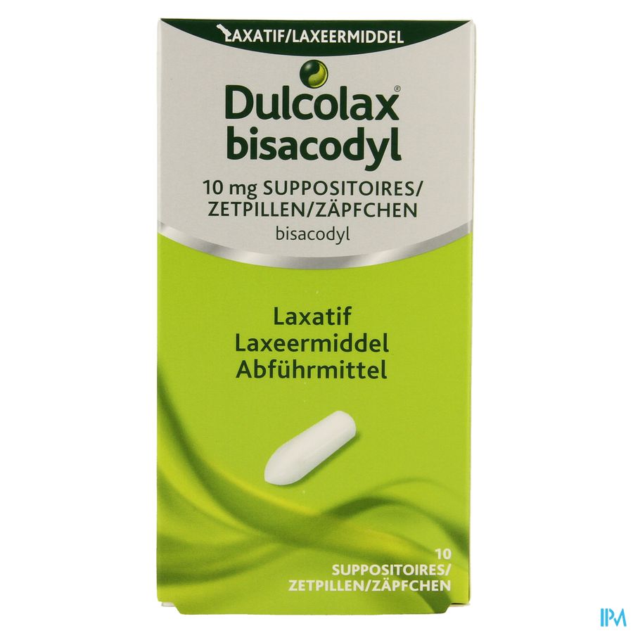 Dulcolax Bisadocyl Supp 10 X 10mg