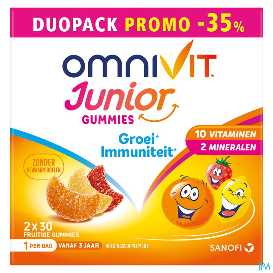 Omnivit Junior 2x30 gummies PROMO -35% - Vitamine Enfant Croissance Immunité