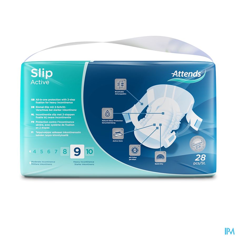 Attends Slip Active 9 Medium 1x28