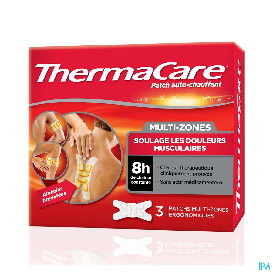 Thermacare Patch Auto-chauffant Multizone 3 pièces - douleur musculaire