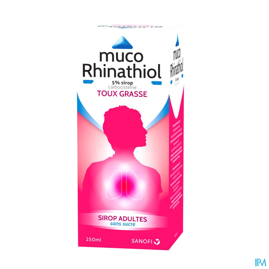 Muco Rhinathiol 250ml sans sucre - Toux grasse