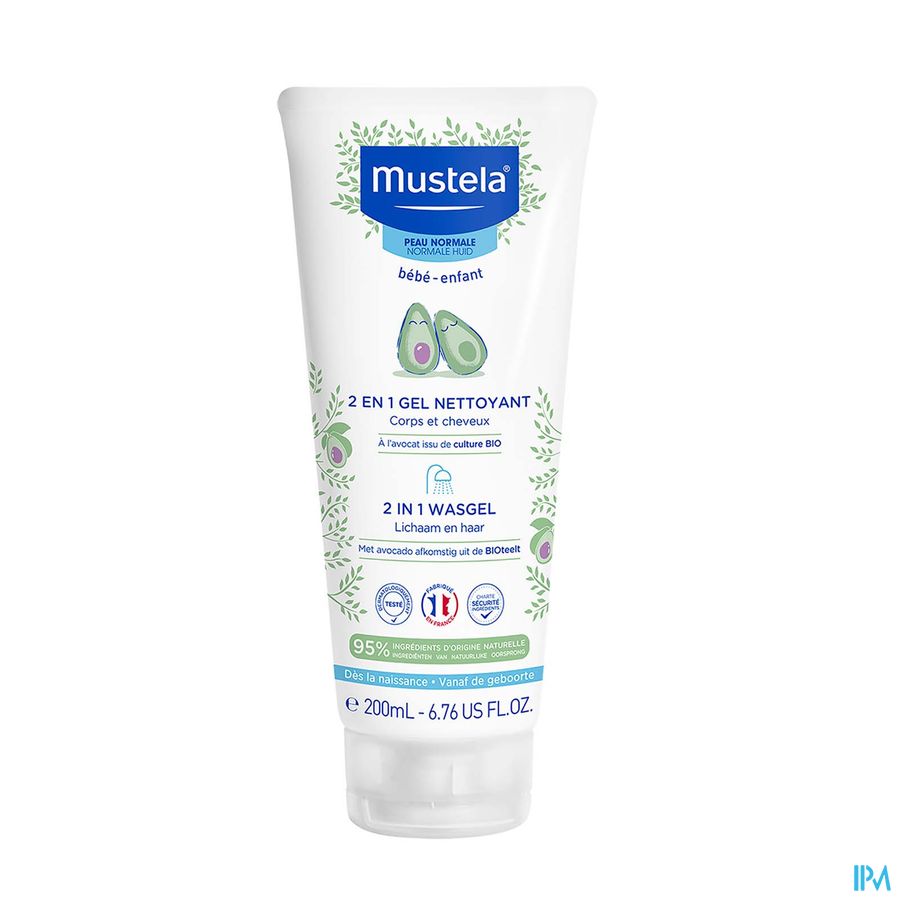 Mustela gel nettoyant 2 en 1 - Peau normale 200 ml