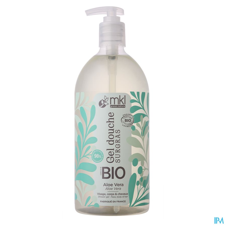 Mkl Gel Douche Bio Aloe Vera Fl Pompe 1l