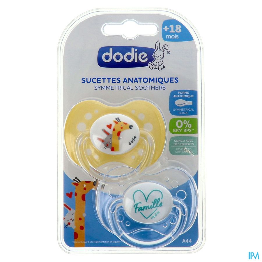 Dodie Sucette Anatomique Silic. +18m Fan A44 2
