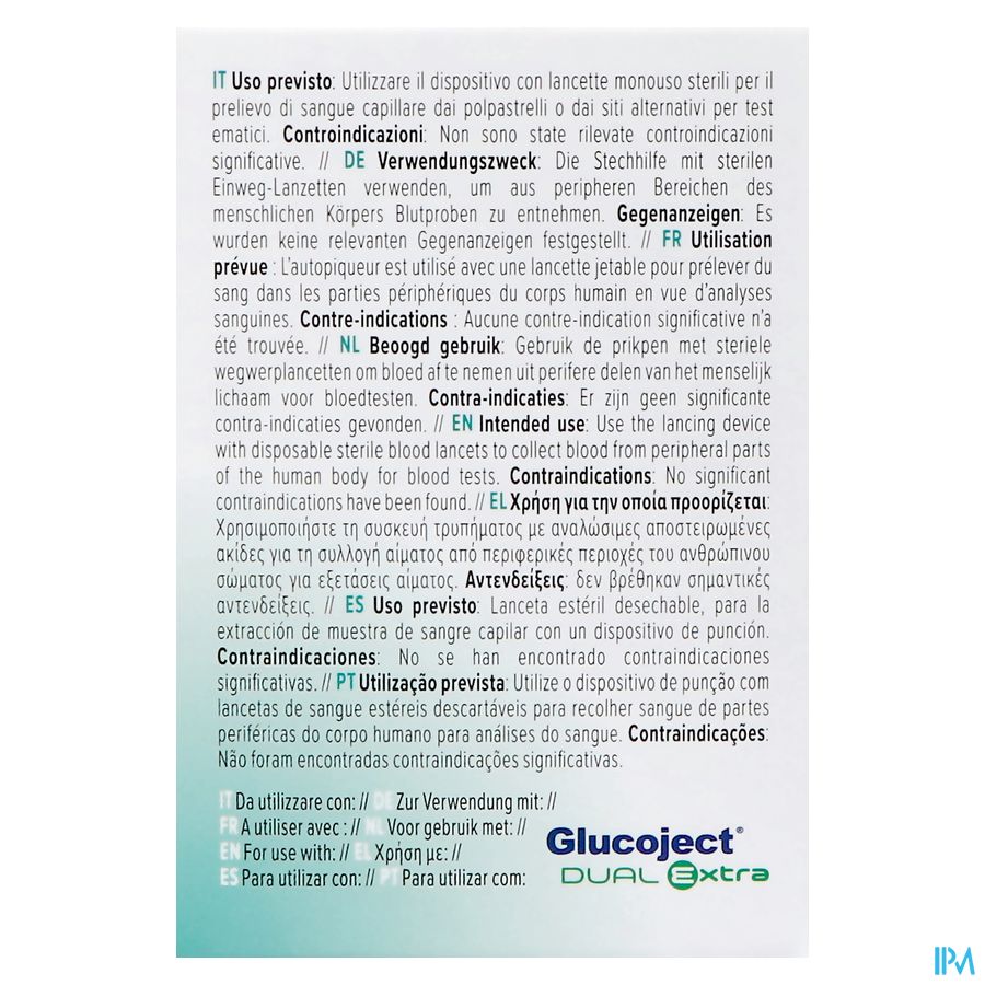 Glucoject l.extra 33g Lancettes 50