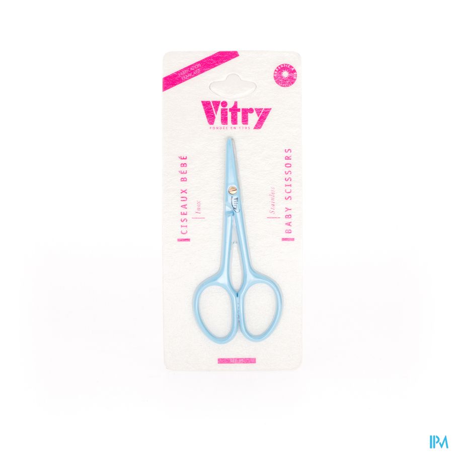 CISEAUX BEBE INOX BLEU / ROSE