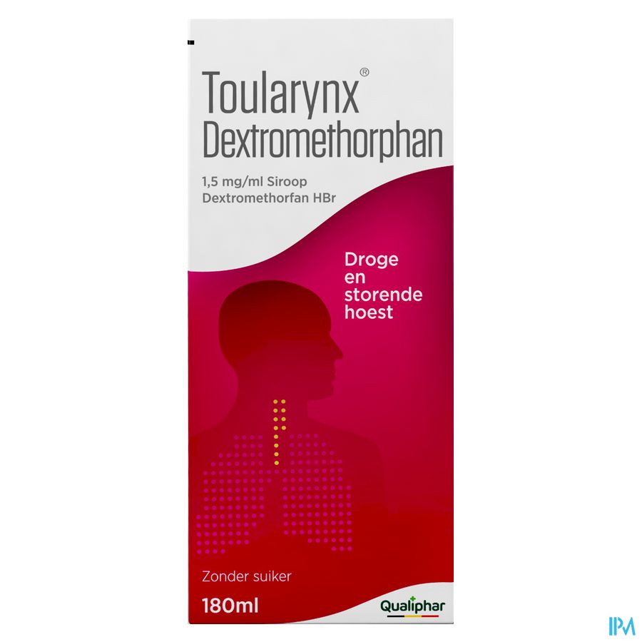 Toularynx Dextromethorphan 180 ml sirop toux sèche