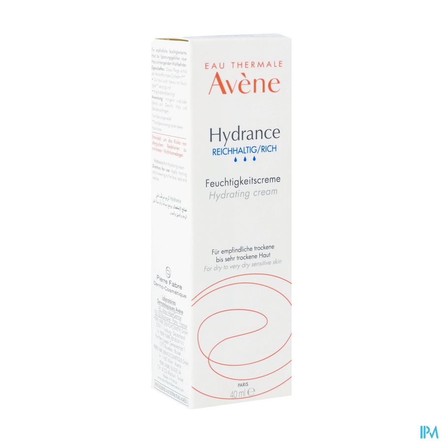 Avène Hydrance riche Crème hydratante Peau sensible 40ml