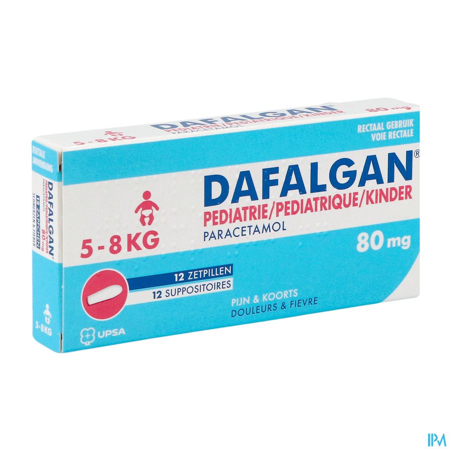 Dafalgan Pediatrique 80mg Suppo 12