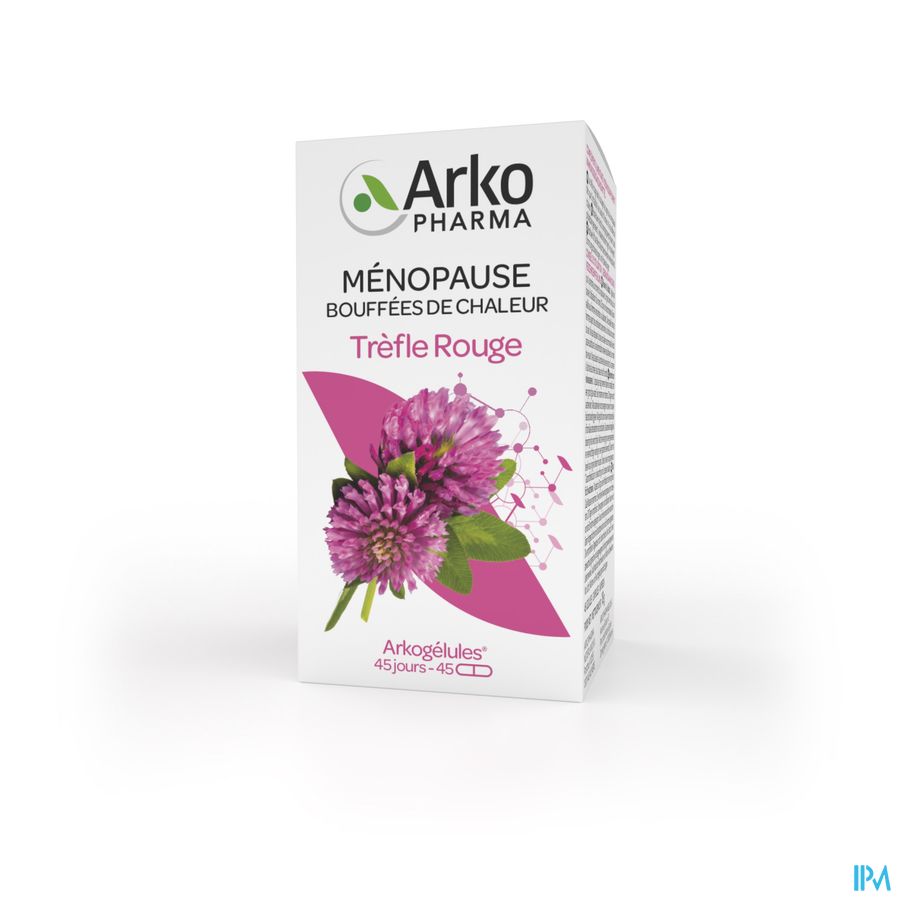 Arkopharma Arkogélules Trèfle Rouge Ménopause Bouffées de chaleur 45 Gélules Végétales