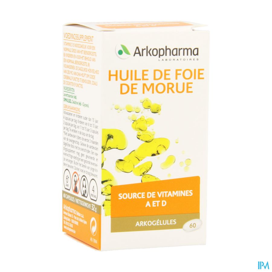 Arkogelules Huile Foie Morue 60