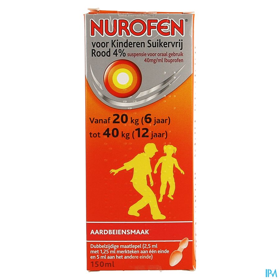 Nurofen Enfant S/sucre 4% Fraise Susp Buv 150ml